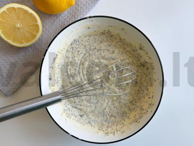 Citrininiai aguonų blynai Žingsnis 1