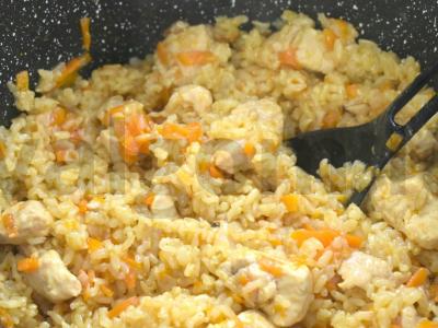 Rudieji ryžiai su kalakutiena Žingsnis 7