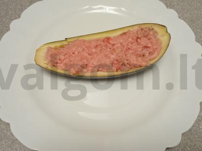 Keptas baklažanas su naminiu faršu po sūriu Žingsnis 3