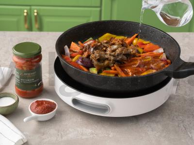 Troškinys su baklažanais ir džiovintais abrikosais Žingsnis 5