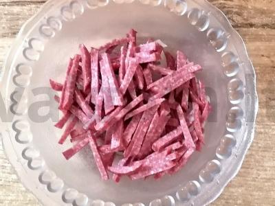 Salotas su dešra ir kukurūzais Žingsnis 2