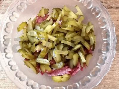 Salotas su dešra ir kukurūzais Žingsnis 3