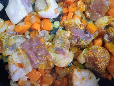 Bulguras su antis filė ir daržovėmis Žingsnis 6