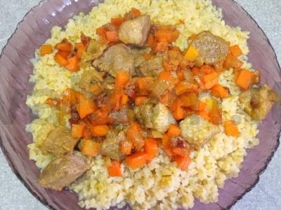 Bulguras su antis filė ir daržovėmis Žingsnis 10