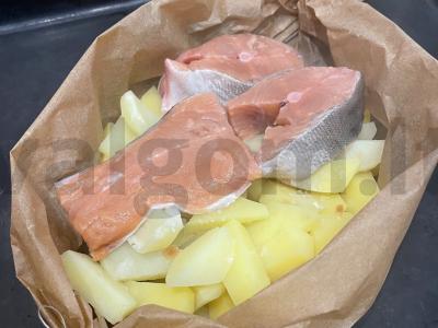 Lašiša su bulvėmis orkaitėje Žingsnis 6