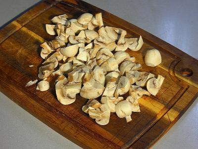 Polentos aranciniai su bekonu, grybais ir grybų padažu Žingsnis 6