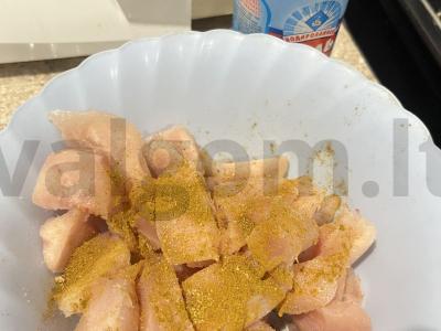 Makaronai su vištiena ir sūriu Žingsnis 3