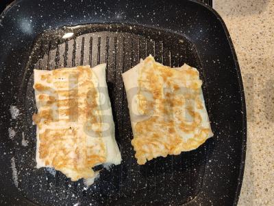 Tortilijos su kumpiu, sūriu ir majonezu Žingsnis 4