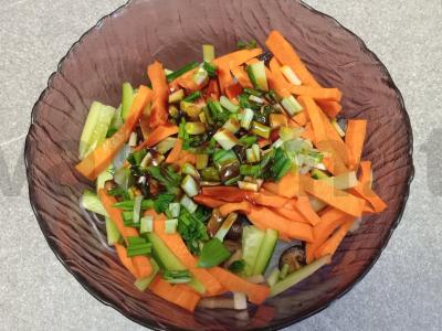 Funchosa su šitake grybais Žingsnis 9