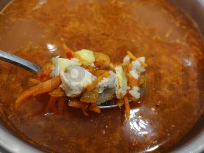 Harcho sriuba su kiauliena, daržovėmis ir adžika Žingsnis 10