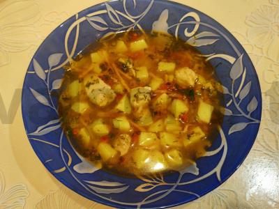 Harcho sriuba su kiauliena, daržovėmis ir adžika pagrindine nuotrauka