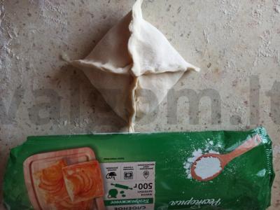 Patinga samsa iš paruošto sluoksniuoto tešlos Žingsnis 8