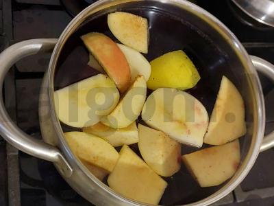 Mėlynių ir obuolių kompotas Žingsnis 3