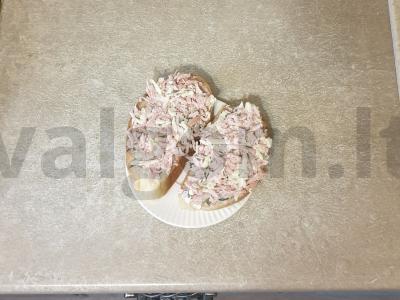 Sumuštiniai su lydytu sūriu ir dešrelėmis Žingsnis 5