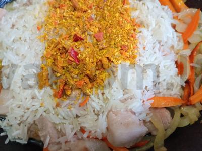 Basmati ryžių plovas su kiauliena ir česnaku Žingsnis 6