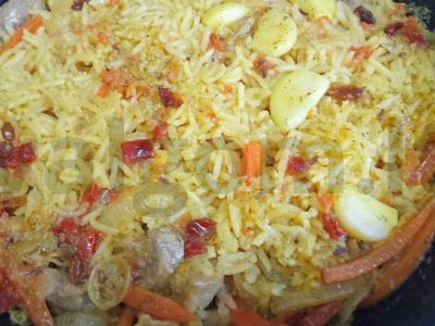 Basmati ryžių plovas su kiauliena ir česnaku Žingsnis 10