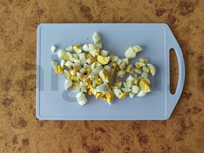 Salotos su putplių kiaušiniais ir burokėliais Žingsnis 2