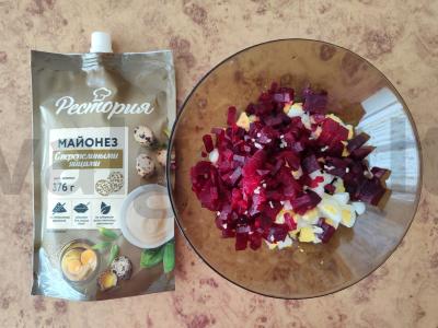 Salotos su putplių kiaušiniais ir burokėliais Žingsnis 4