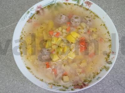 Sriuba su meatballs ir rizoni Žingsnis 6