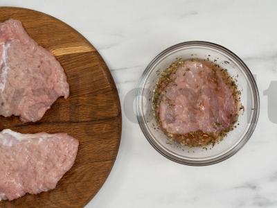 Kiaulienos kepsniai orkaitėje Žingsnis 3