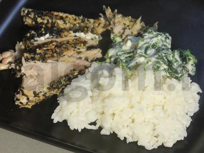 Ant groteli keptas tuno steikas su sezamo sėklomis ir špinatų grietinėlės padažu Žingsnis 9