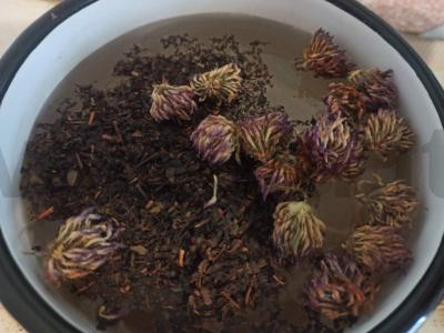 Arbatos gėrimas su juodaisiais serbentais ir dobilais Žingsnis 1