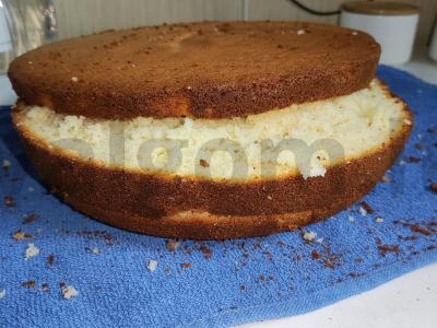 Tortas su grietinėlės kremu ir vyšniomis Žingsnis 5