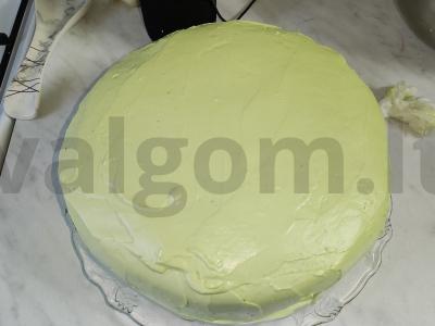 Tortas su grietinėlės kremu ir vyšniomis Žingsnis 14