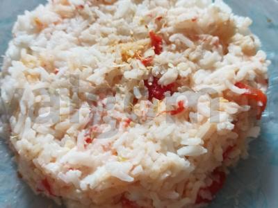 Grietininiai ryžiai su pomidorais pagrindine nuotrauka
