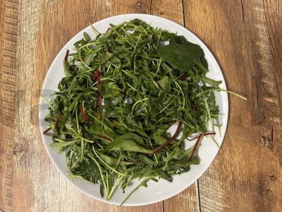 Salotas su pomidorais ir halumi sūriu Žingsnis 1