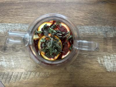 Vaisių-uogų arbata su mėtomis Žingsnis 7