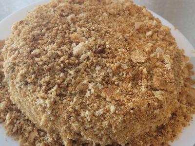 Medaus tortas „Medovik“ su kremu Žingsnis 15