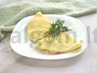 Brižolė su šonine ir pomidorais pagrindine nuotrauka