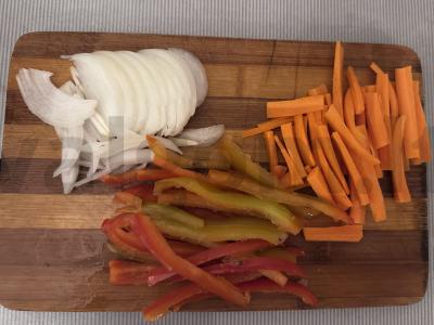 Funchosa su kiauliena ir daržovėmis Žingsnis 3