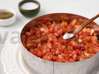 Salotas „Beprotiškas“ su krabų lazdelėmis Žingsnis 7