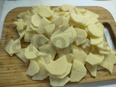 Bulvių apkepas su kiauliena ir sūriu Žingsnis 2