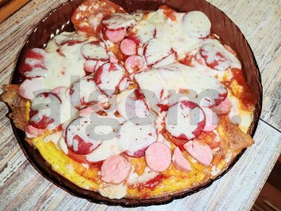 Greita pica keptuvėje pagrindine nuotrauka