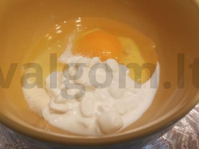 Kepinys su varškės sūriu pusryčiams Žingsnis 1