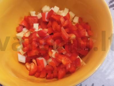 Salotas „Raudonoji jūra“ su sėlenomis Žingsnis 2