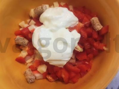 Salotas „Raudonoji jūra“ su sėlenomis Žingsnis 4