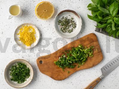 Makaronai su krevetėmis ir žolelėmis Žingsnis 3