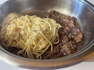 Skani makaronai su troškiniu Žingsnis 9