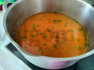 Sriuba su konservuota raudona pupelėmis ir pomidoru Žingsnis 5