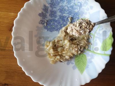 Avižiniai sausainiai be kiaušinių Žingsnis 2