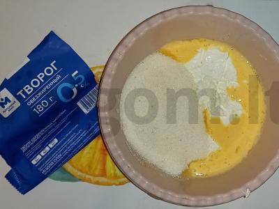 Riebalų neturintis varškės keksiukas Žingsnis 3