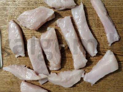 Namų vištienos nagetai su triguba paniruote keptuvėje Žingsnis 2