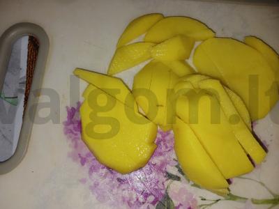 Keptas batatas su bulvėmis Žingsnis 2