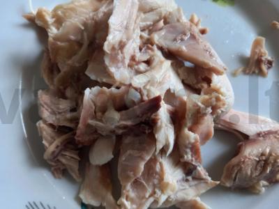 Kiaušinių makaronai su vištiena ir žolelėmis Žingsnis 7