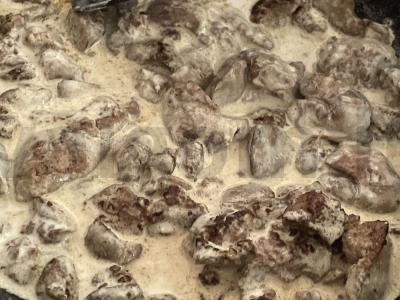 Vištienos kepenėlės grietinėje Žingsnis 3