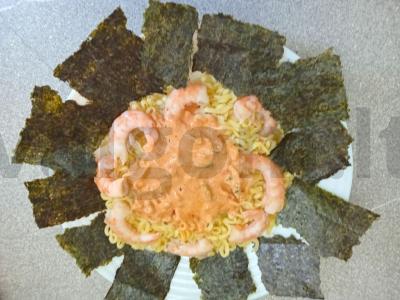 Greito paruošimo makaronai su karališkomis krevetėmis aštriame padaže Žingsnis 7